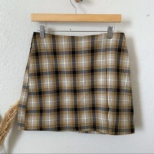 Urban Outfitters yellow plaid skirt